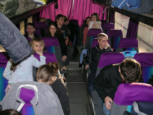 ... v autobuse do Krabčic ...